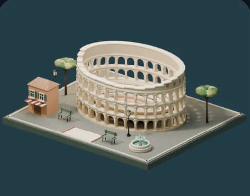 A miniature Rome scene from PLIXUNO