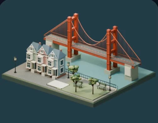 A miniature San Francisco scene from PLIXUNO